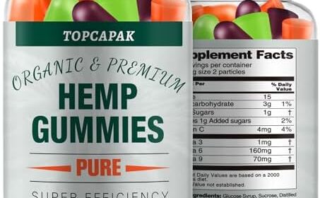 Hemp Gummies Natural Hemp Oil Extract Gummy Superior Further Power Complement for Adults Bedtime – Fruite Taste Low Sugar Made in USA