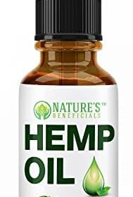 NATURE’S BENEFICIALS Natural Hemp Oil Extract Drops, 500mg – Omega Fatty Acids 3 6 9, Non-GMO Extremely-Pure & CO2 Extract Drops