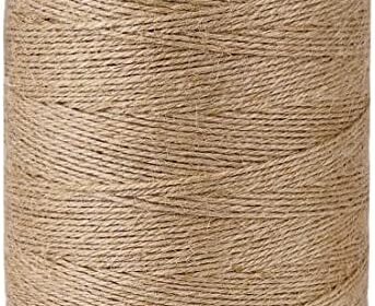 SMART&CASUAL 3600 Ft Pure Jute Twine String Skinny Hemp for Craft Plant Backyard Present Wrapping Christmas Handmade Arts Ornament Packing String House Decor (3600 FT * 2mm (3Ply))