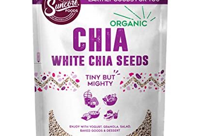 Suncore Meals Natural White Chia Seeds, Gluten-Free, Non-GMO, 15oz (1 Pack)