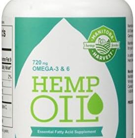 Manitoba Harvest Hemp Seed Oil Softgels, 2,475mg of Plant Primarily based Omegas 3,6 & 9 per serving together with GLA, Fish Oil Various, 60ct (pack of 12)