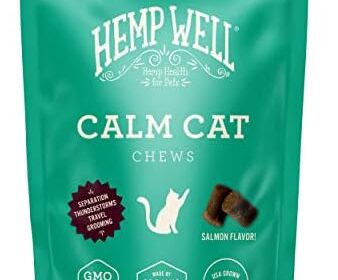 Hemp Nicely Calm Cat Mushy Chews – Nervousness & Stress Reduction Formulation, Natural Substances, Soothes & Relaxes, Improves Conduct, 60 Rely