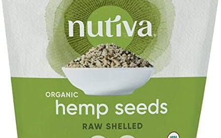 Nutiva Natural Shelled Hemp Seed, 19 Ounce, USDA Natural, Non-GMO, Non-BPA, Entire 30 Accepted, Vegan, Gluten-Free & Keto, 10g Plant Protein and 12g Omegas per Serving for Salads, Smoothies & Extra
